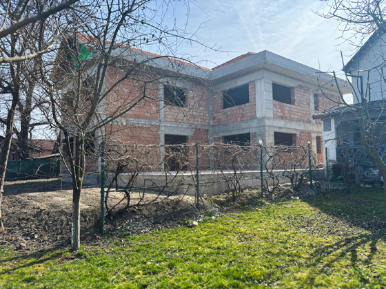Gartenansicht Rohbau TP